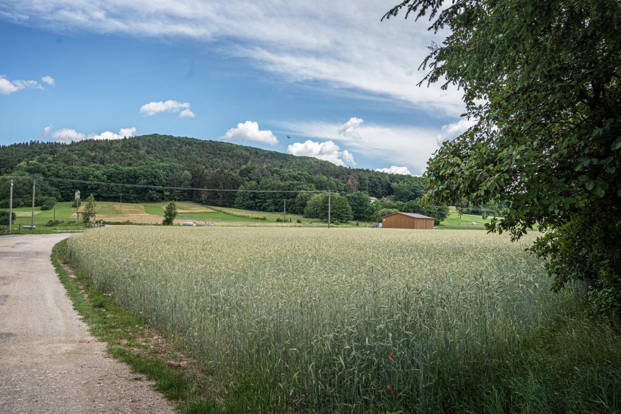 Ferienwohnung Bleibe am Moritzberg Haimendorf Exterior foto